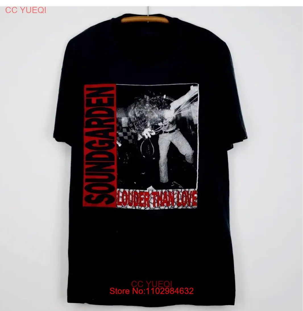 Хлопковая черная рубашка унисекс всех размеров Vtg Soundgarden Love