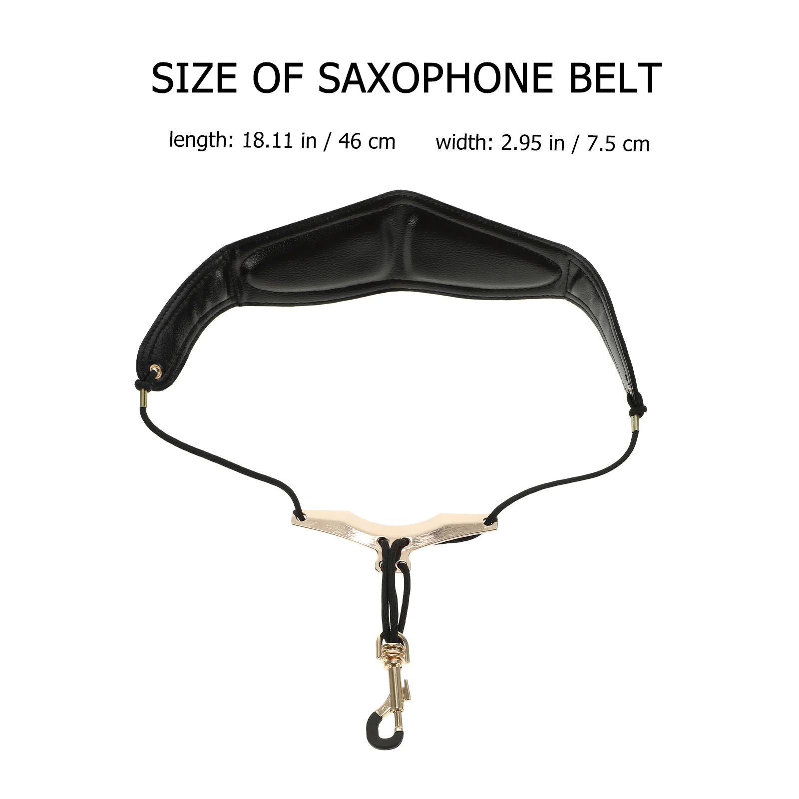 Lengthened Saxophone Shoulder Strap Saxophone Harness Metal Hook Saxophone Strap Flannelette Sax Neck Strap enlarge