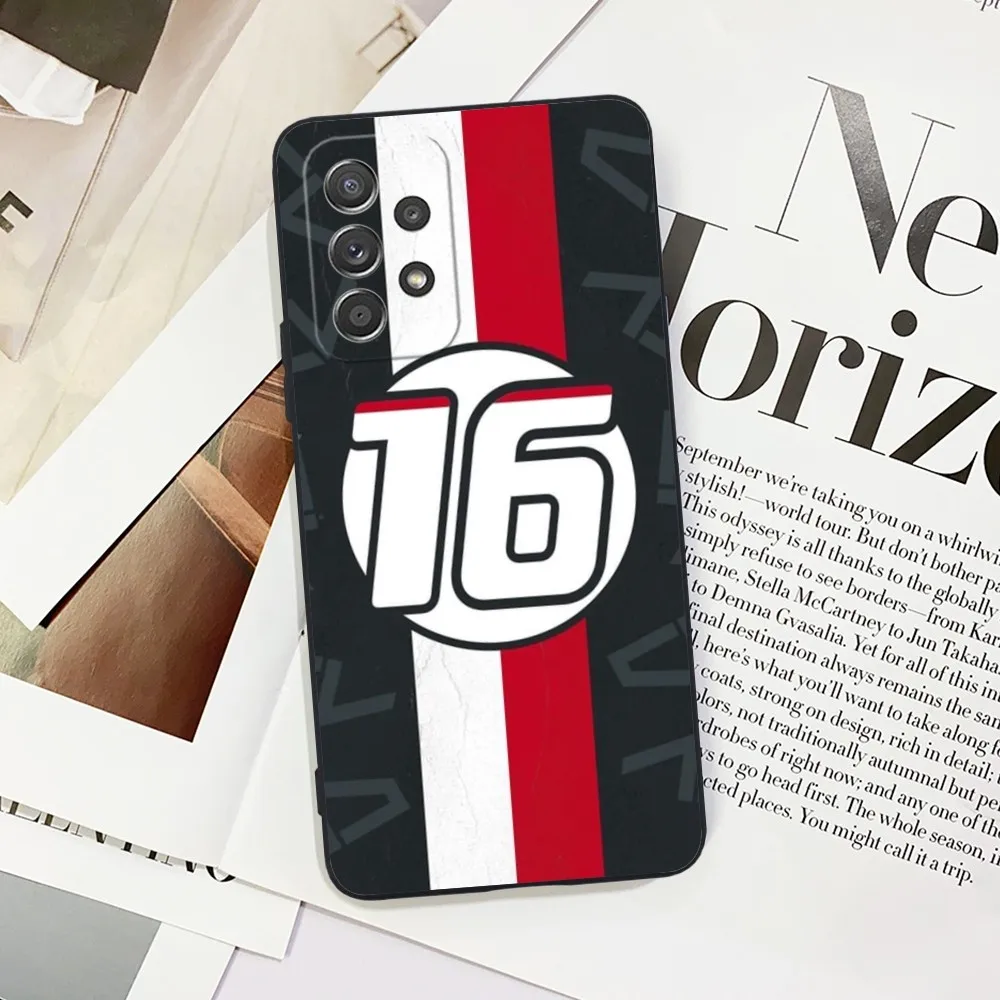 Чехол для мобильного телефона F1 Charles Leclerc Samsung Galaxy A91 70 54 53 52 34 24 21 Note 20 10 M54 Plus Ultra 5G Black