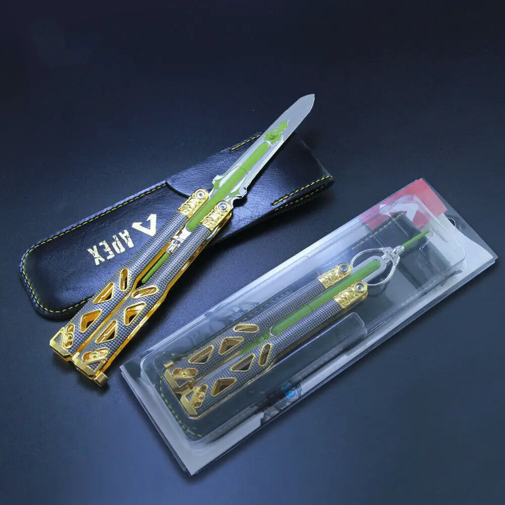 

Apex Legends Octane Butterfly Knife Cosplay Heirloom Luminous Balisong Weapon Prop Collection Model Children Toys Holiday Gift