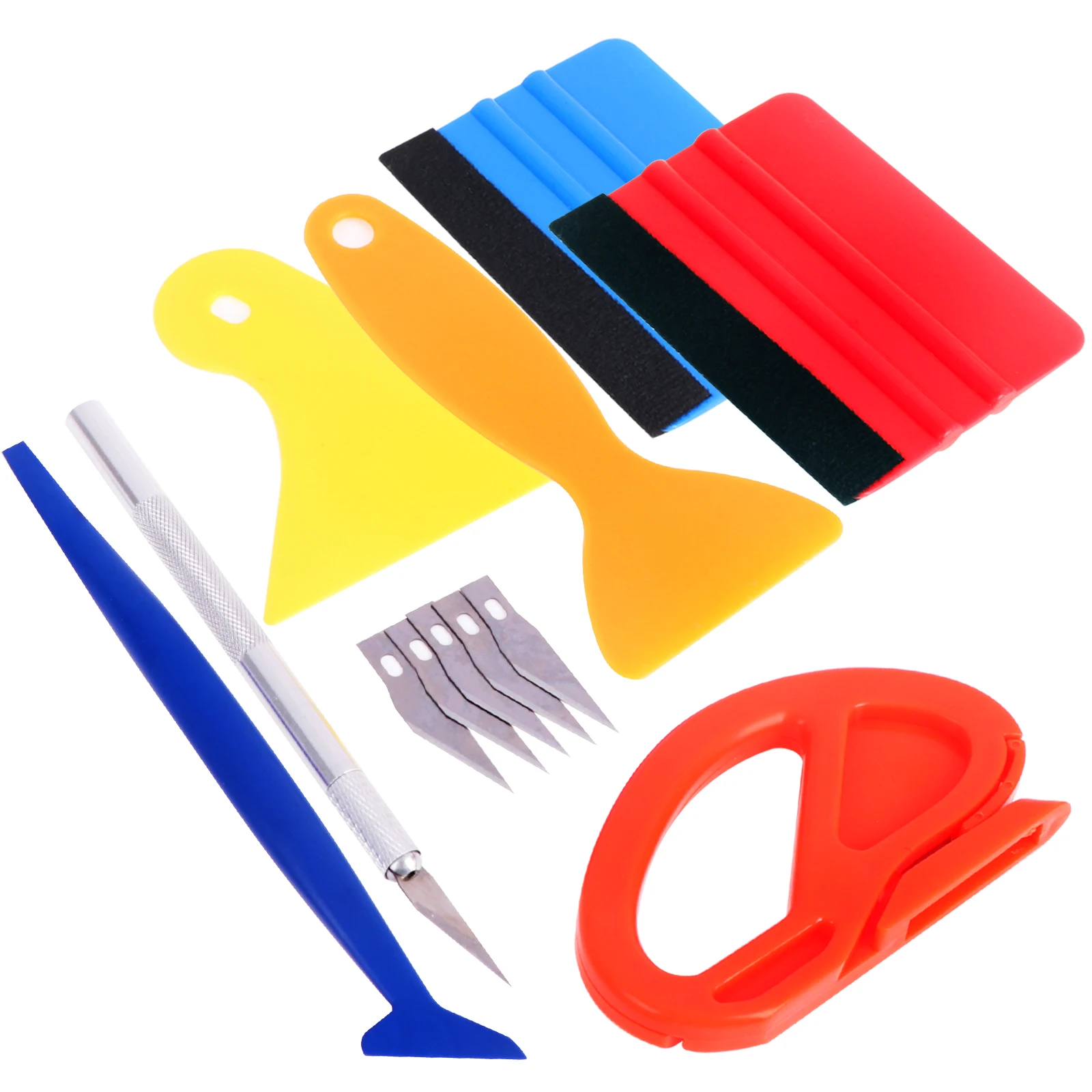 

Car Film Wrap Tool Kit Squeegee Set Vinyl Scraper Cutter for Vehicle Window Tint Car Accessories Wrapping Tools Vinyl Spatula