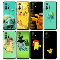 pikachu pokemon bulbasaur phone case for xiaomi mi 11i 12 12x 11 11x 11t poco x3 nfc m3 pro f3 gt m4 soft silicone case pikachu