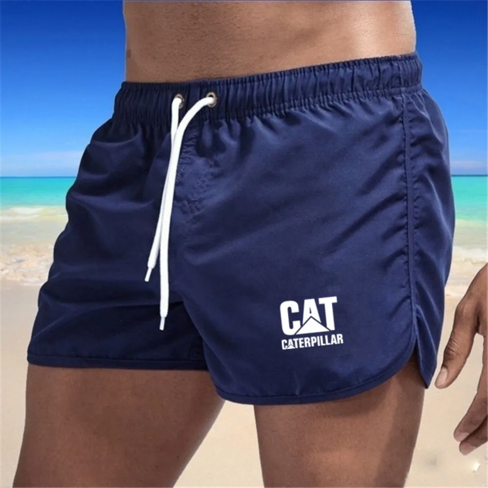 

New Mens Swim Shorts Quick Dry Summer Beach Board Swimwear Fashion Volley Shorts CAT Swimming Trunks Shorts