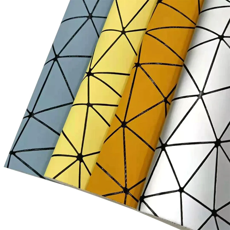 

46x135cm Spider Geometric Abstract synthetic PU Faux Artificial PVC Vinyl Leather Fabric Sheet Roll for DIY bags earrings bows