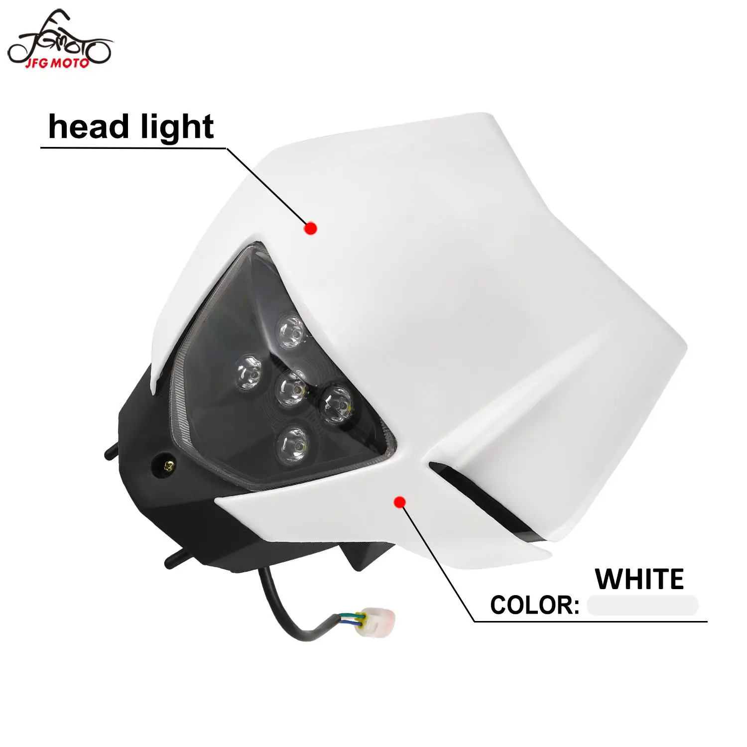 New Motorcycle LED Headlight Headlamp Head Lamp Light For KTM EXC XC XCF XCW XCFW SX SXF SXS 125 150 250 350 450 530 Universal