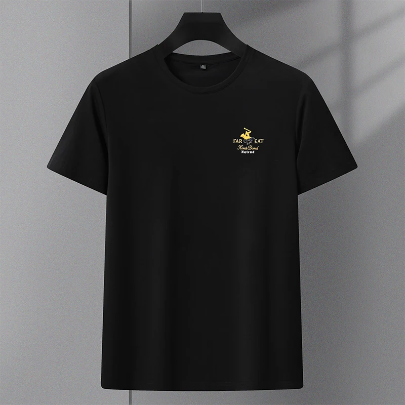 

95% Cotton Luxury Summer Men's Round Neck Short Sleeve Brand Luxury Paul Groom Print New Embroidery Lapel T-Shirt Casual M-4XL