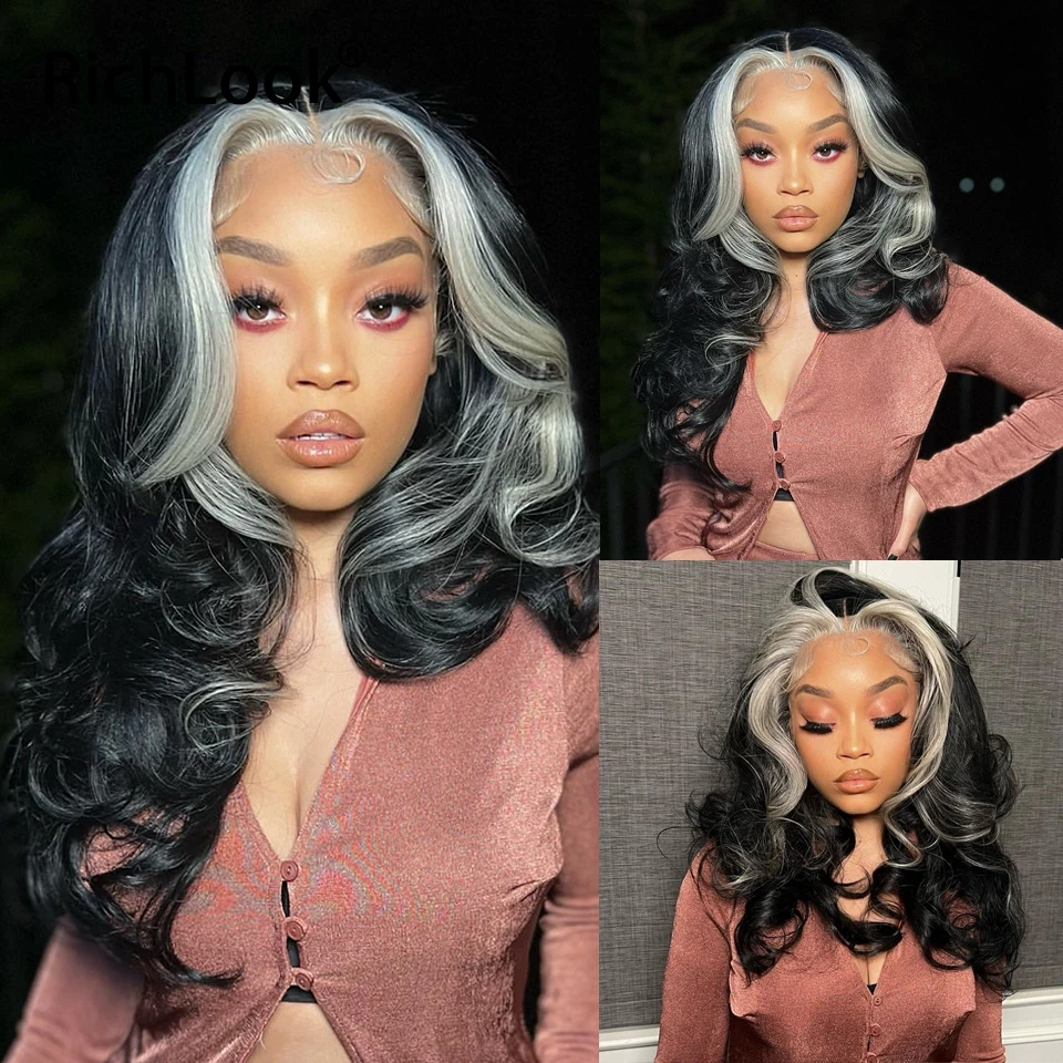 

13x4 Black Blonde 613 Highlight Colored Human Hair Wigs Brazilian Transparent Glueless Loose Wave Lace Front Wigs For Women