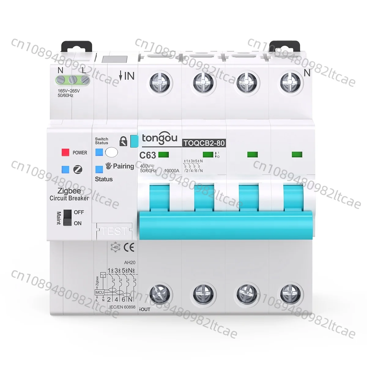 Автоматический выключатель автоматический беспроводной с таймером 4P 63 А