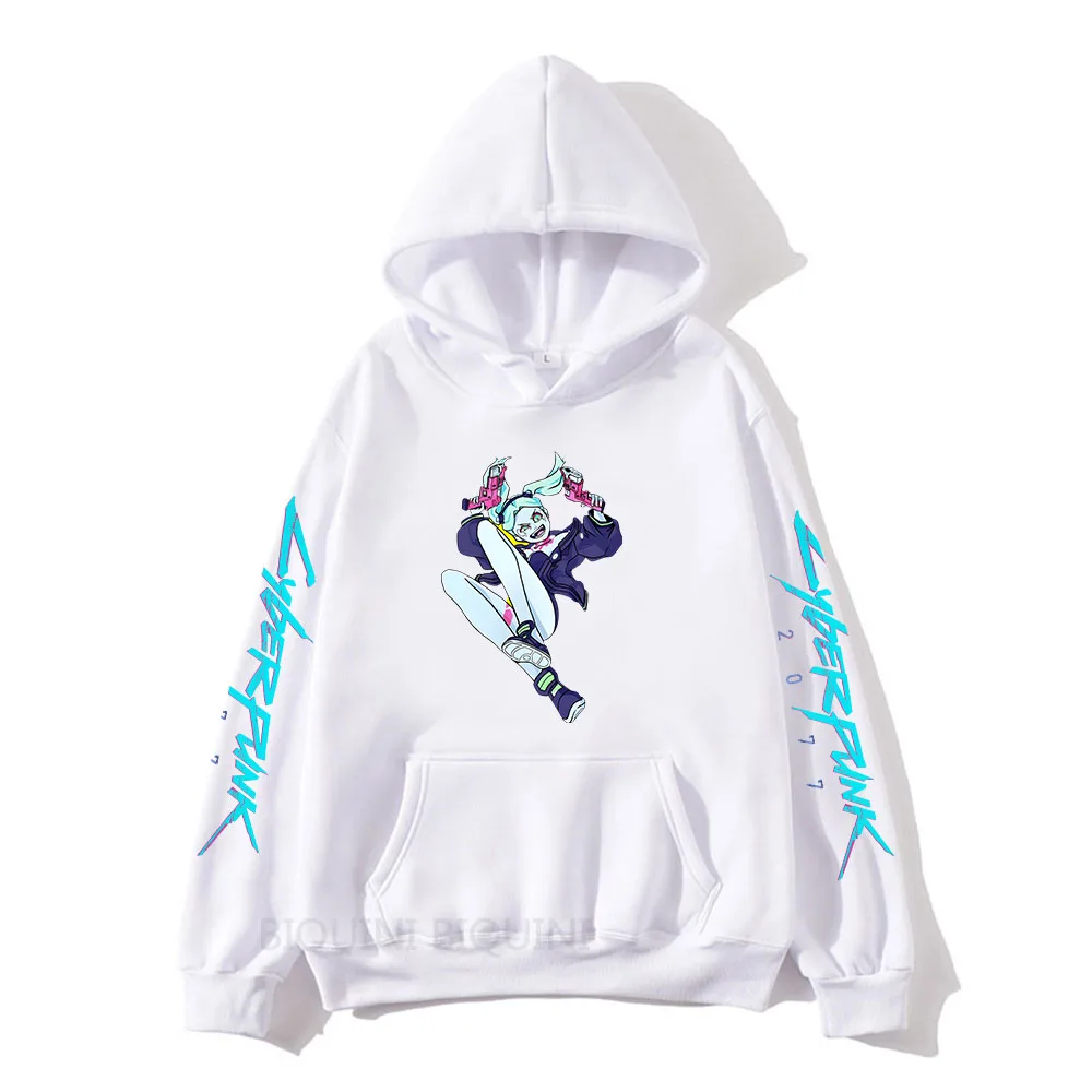 

Cyberpunk Edgerunners Hoodies Anime Print Male Hoody Crewneck Fleece Sweatshirts Kawaii Casual Clothes Fashion Fleece Streetwear