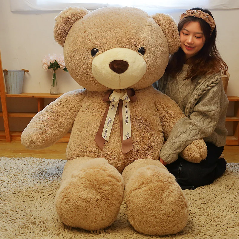 

100/120cm Giant Bear Doll Soft Stuffed Animal Teddy Bear Plush Toys Kids Girls Valentine Lover Birthday Gift