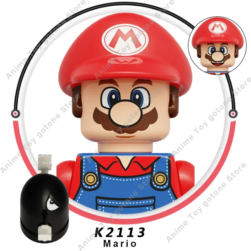 KDL815 Аниме Super Bros Марио игрушка Фиг Супер Мария Бро строительные блоки Куклы Wario Luigi