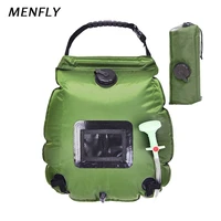 menfly camping shower bag 20l solar portable showers for camper picnic tourist bath water container storage bag with switch hose