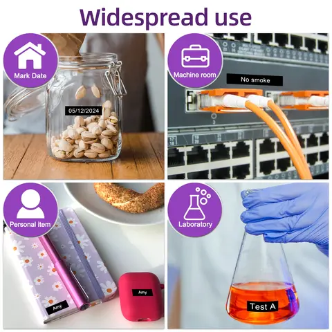 Лента для принтера Labelife черная на белом 12 мм * 4 м