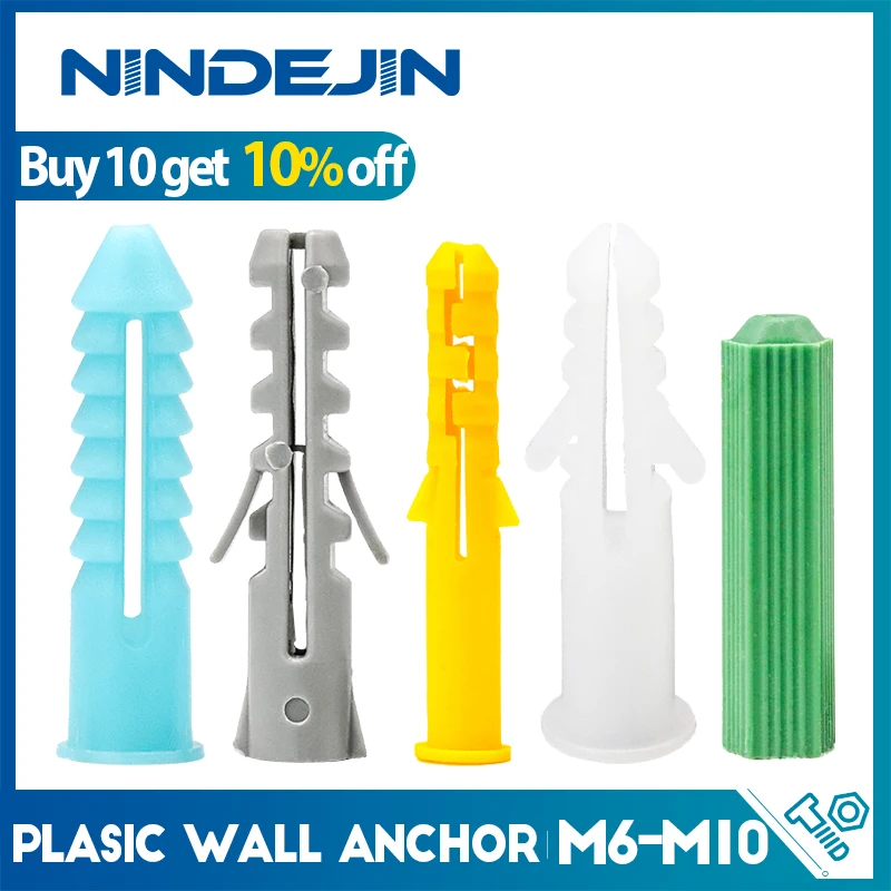 

NINDEJIN анкера пластиковые M6 M8 M10 100 шт