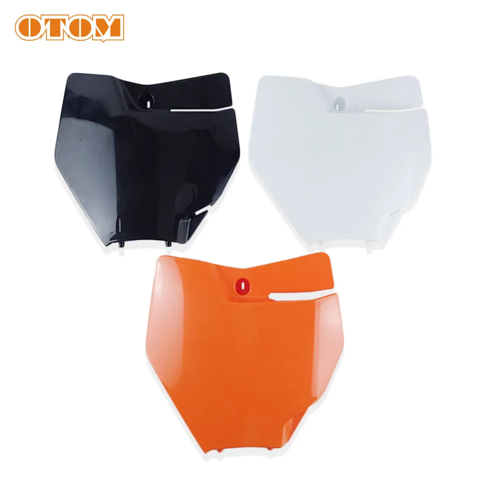 OTOM 3 Colors Front Number Plate Plastic Cover For KTM SX SXF XC 125 150 250 300 450 Dirt Pit Bike Motocross Enduro Number Plate