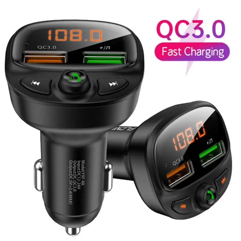 

Автомобильный Bluetooth-прикуриватель с FM-трансмиттером и двумя USB-портами