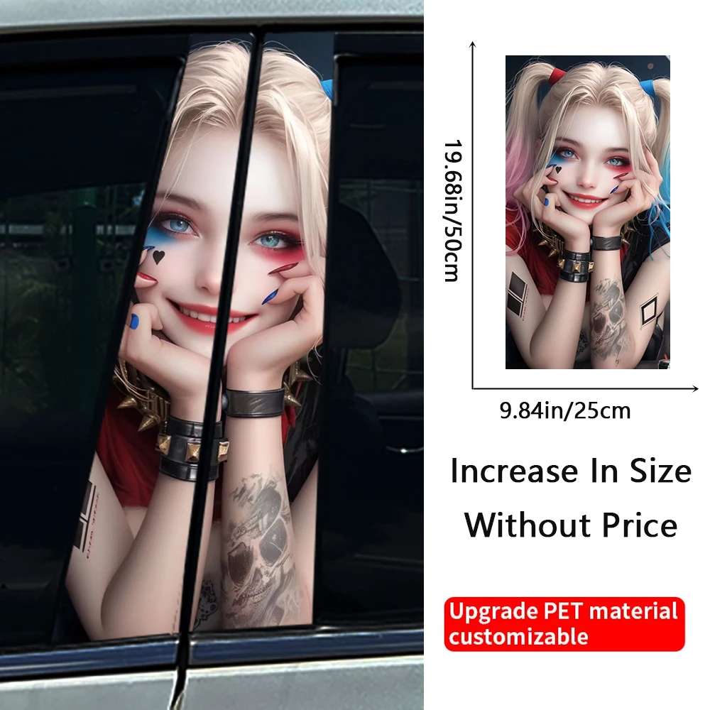 Граффити Джокер Леди Автомобиль B-стойка наклейки водостойкие авто центральная