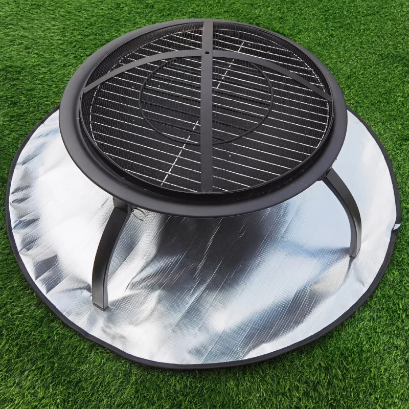 Custom Barbecue 36' Round Triple Layer Fire Pit Mat Heat Resistant Bbq Grill Fireproof Mat