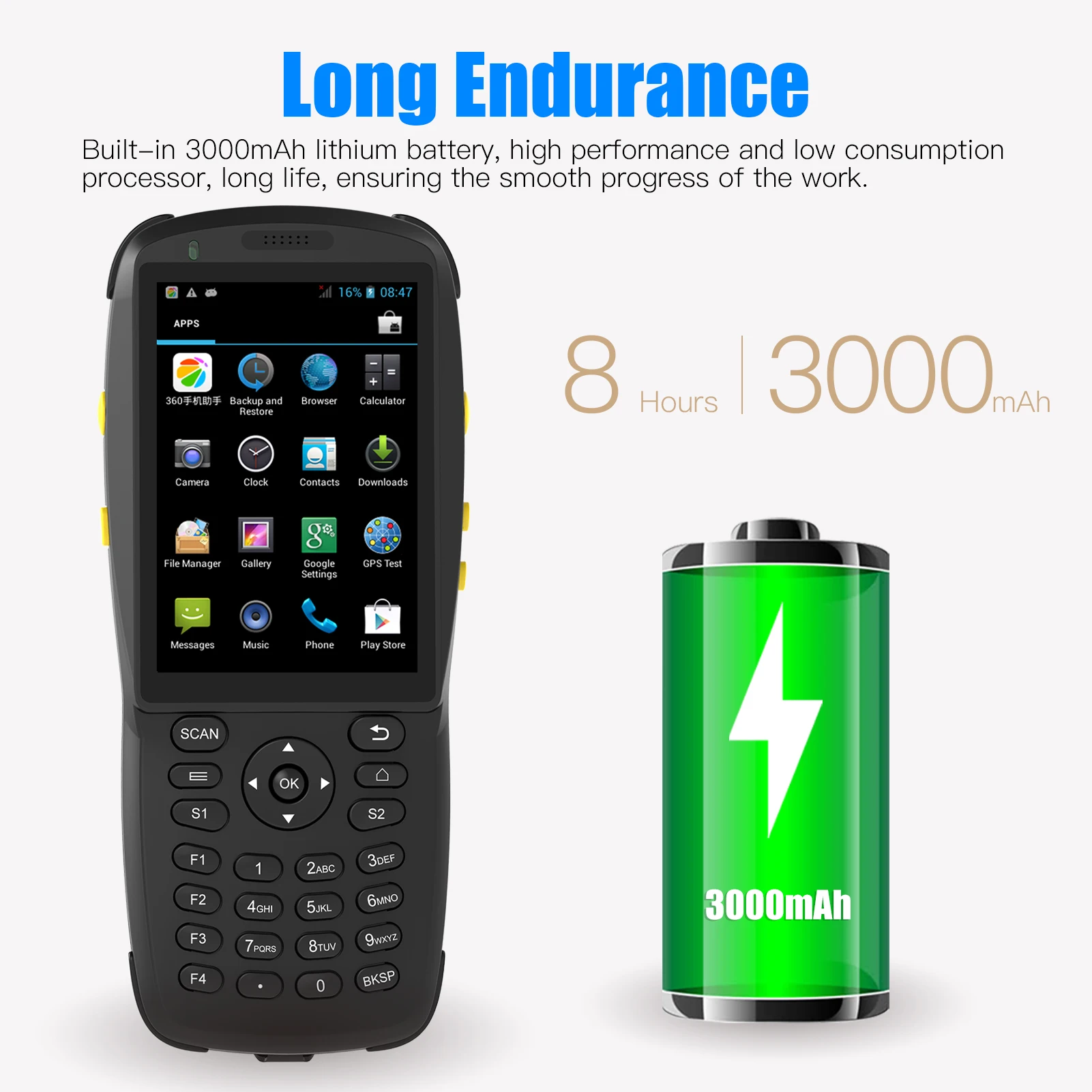 Сканер штрих-кодов Android PDA портативный POS-терминал 1D/2D/QR сканер 3G 4G WiFi BT мобильный