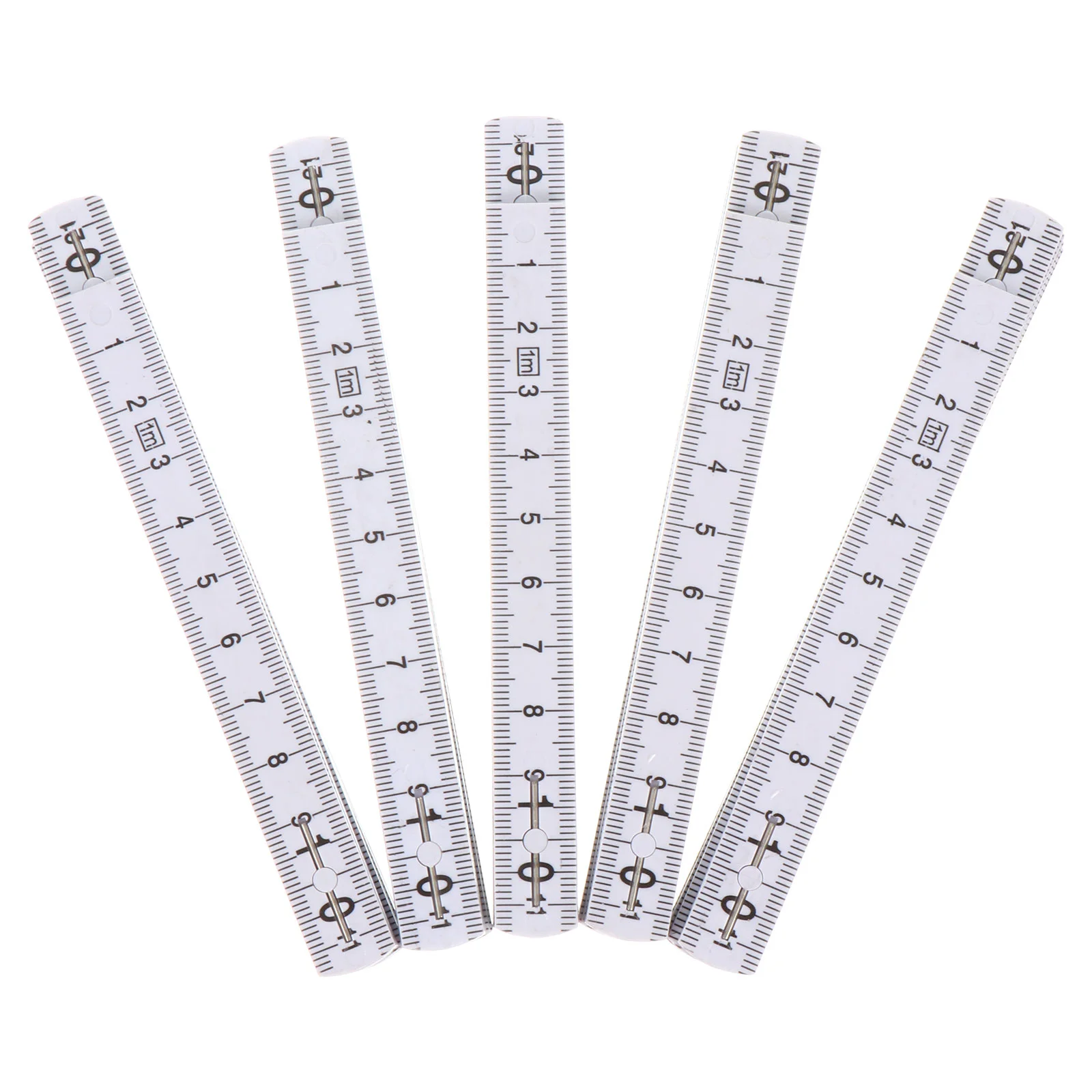 

5 Pcs Portable Measuring Stick Lightweight Folding Ruler Slide Up Metric Measurements ABS Joiners