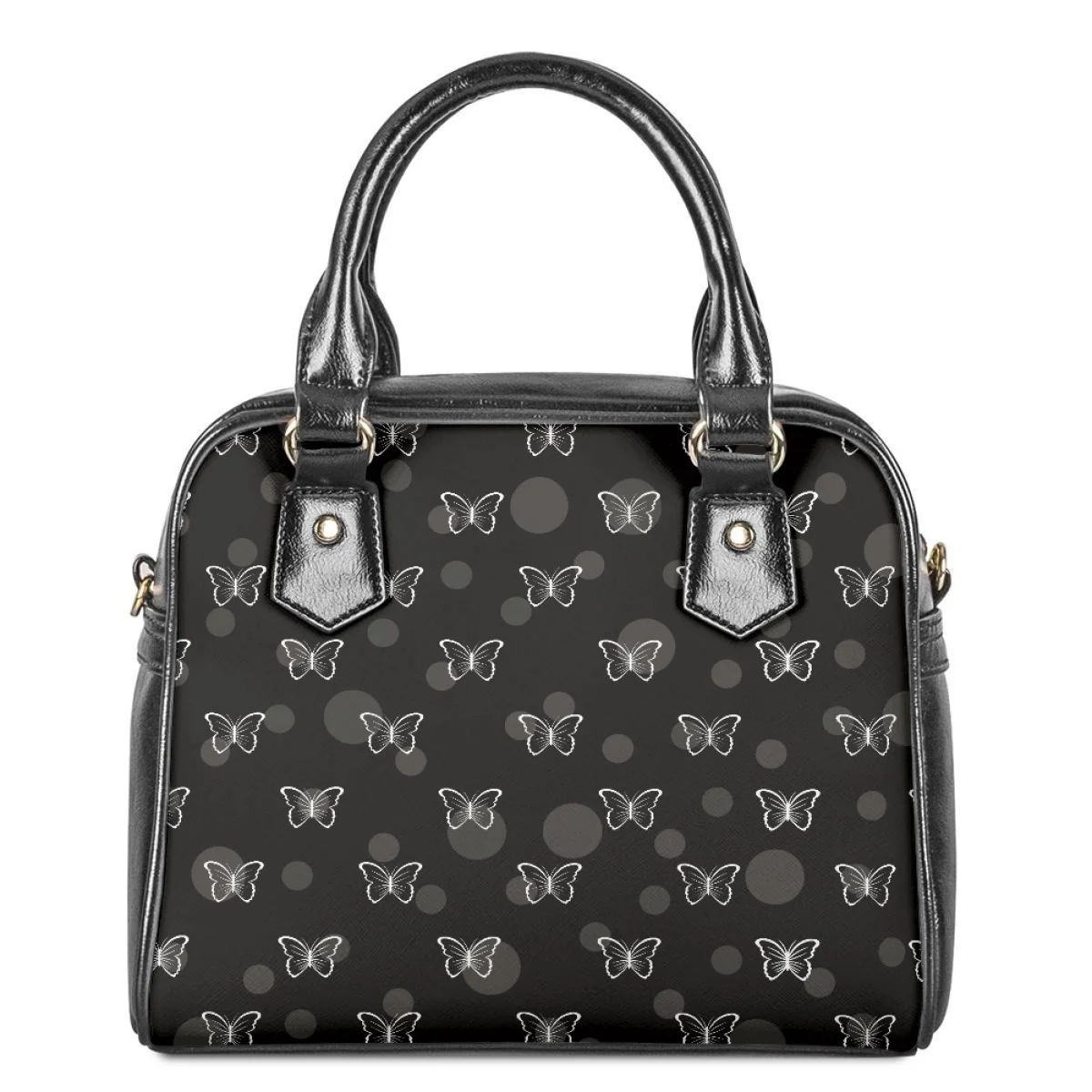 

Индивидуальная сумка в горошек с принтом, модная сумка через плечо, женская сумка-седло большой вместимости с индивидуальным рисунком