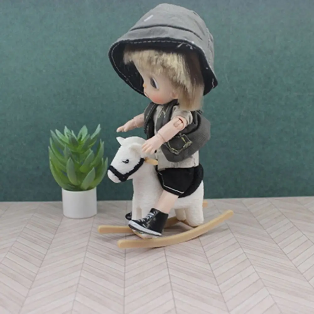 Креативный кукольный домик 1/12 мини-троянская лошадь реалистичное