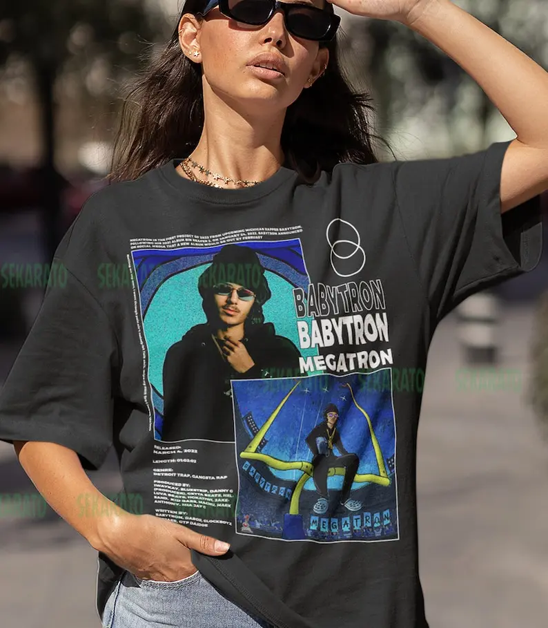 Мегатрон - Рубашка Babytron | Ретро-музыкальная футболка в стиле музыки Футболка Megatron