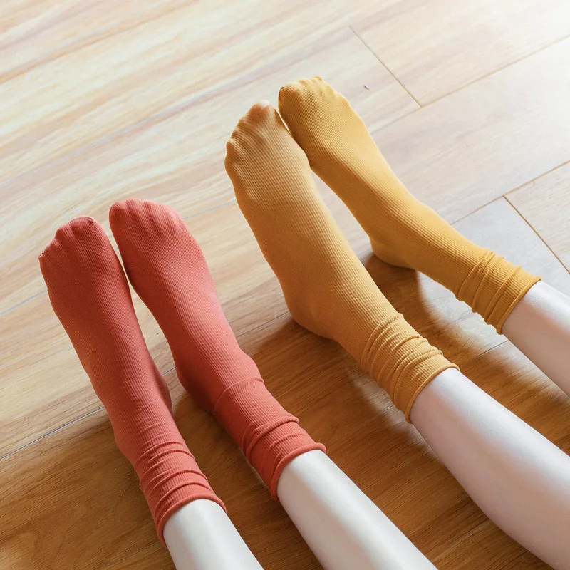 10 pairs Women Velvet socks Girls Socks Korea Hosiery For Ice Candy Color Mound Japanese Wet Summer Thin Stockings