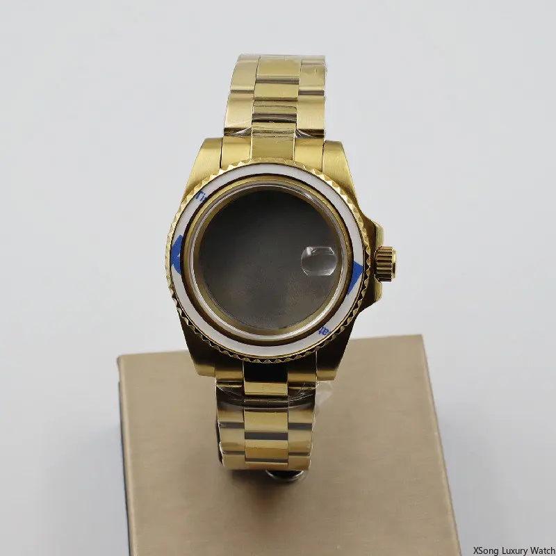 41mm Watch Case Men's Stainless Steel Cases Parts Fit nh35 nh36 eta2824 Mechanical Movement Waterproof 316L fine Steel Case