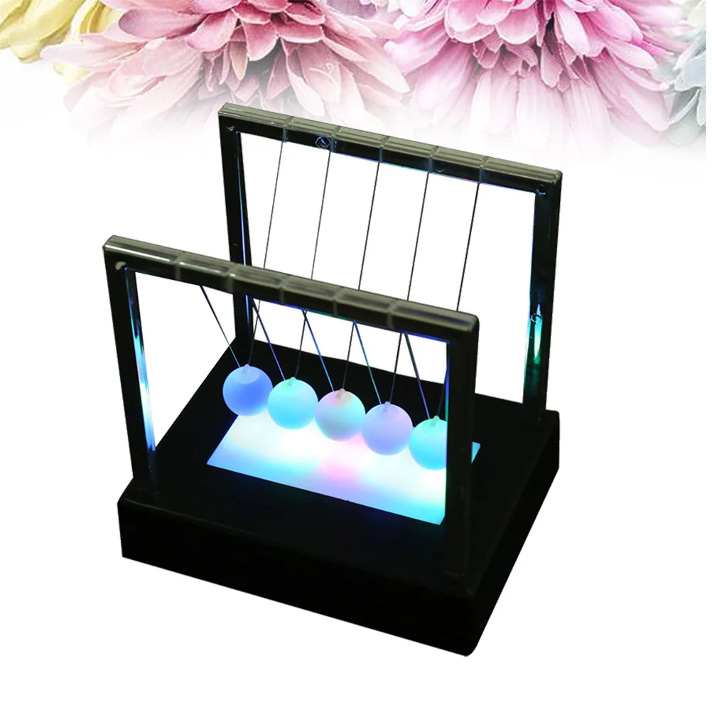 

Cradle Balance Light Newton Pendulum Newtons Desk Up Toy Physics Science Perpetual Led Metal Motion Toys S Swinging Swing