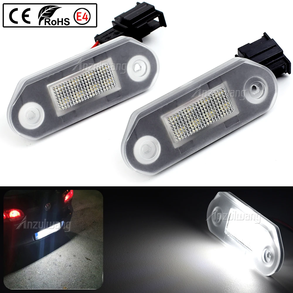 

1 Pair For VW Golf MK3 for Skoda Octavia I Auto Illumination Licence Plate Parts LED Car License Number Plate Light Lamp Bulbs