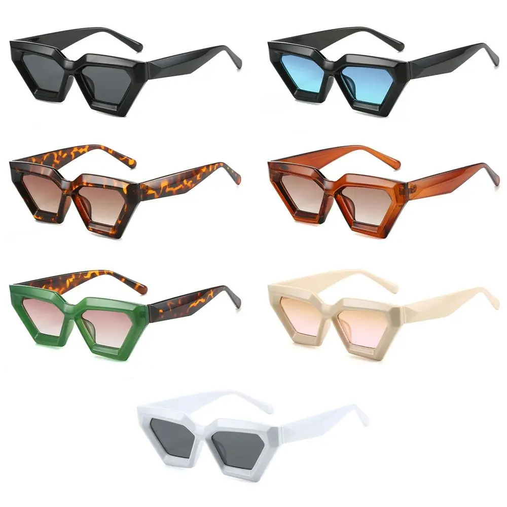 

Futuristic Thick Frame Square Sun Glasses Vintage Polygon Cateye Sunglasses Fashion Women Men Sunglasses