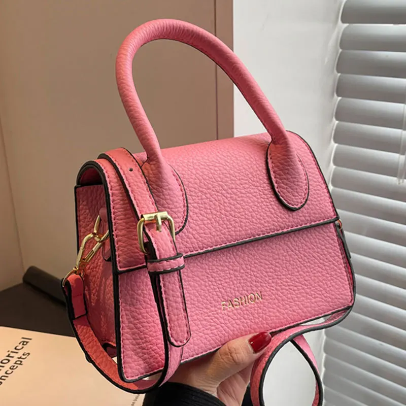 

Luxury Women Handbag 2023 New Female Shoulder Bag Simple High Quality Leather Small Square Bag Brand Designer Crossbody Bags