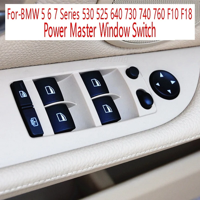 

Car Power Master Window Switch Window Control Switch 61319238240 for-BMW 5 6 7 Series 530 525 640 730 740 760 F10 F18