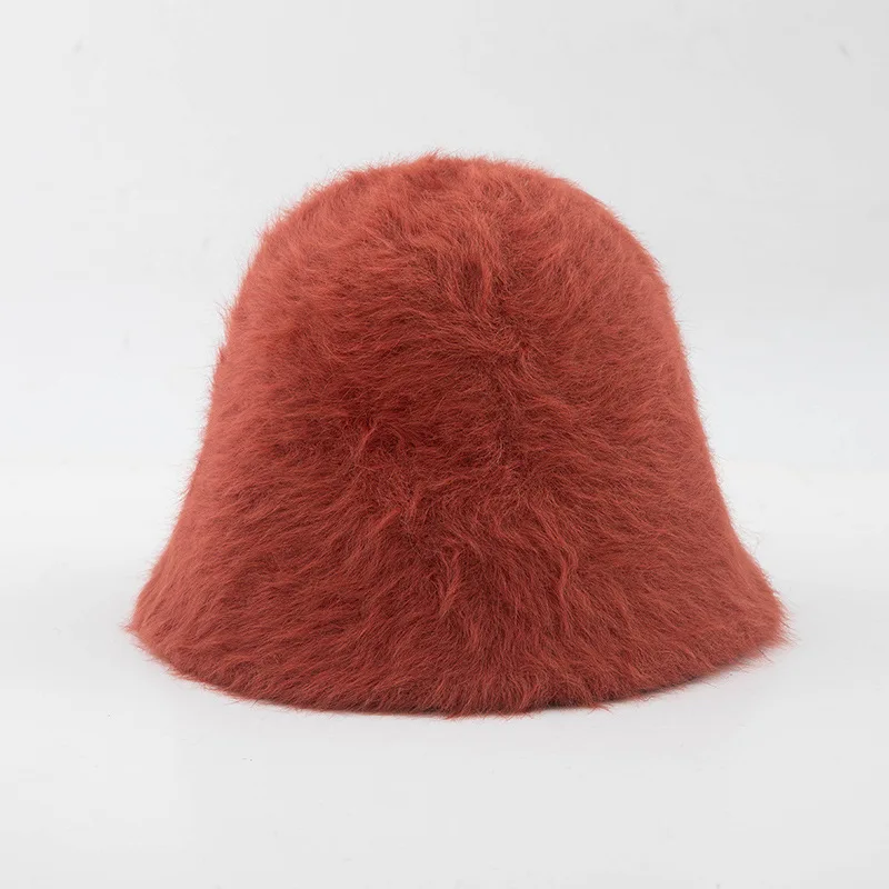 

Fashion Women's Rabbit Fur Bucket Hat for Girls Warm Outdoor Fisherman Cap Ladies High Quality Bob Panama 2021 Women Winter Hat