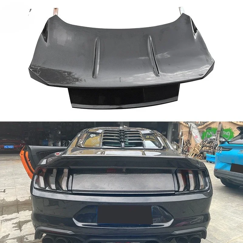 Фото Подходит для Ford Mustang Mustang, хвостовая крышка из углеродного волокна, модифицированная крышка багажника, хвостовая крышка багажника, окруженная №1