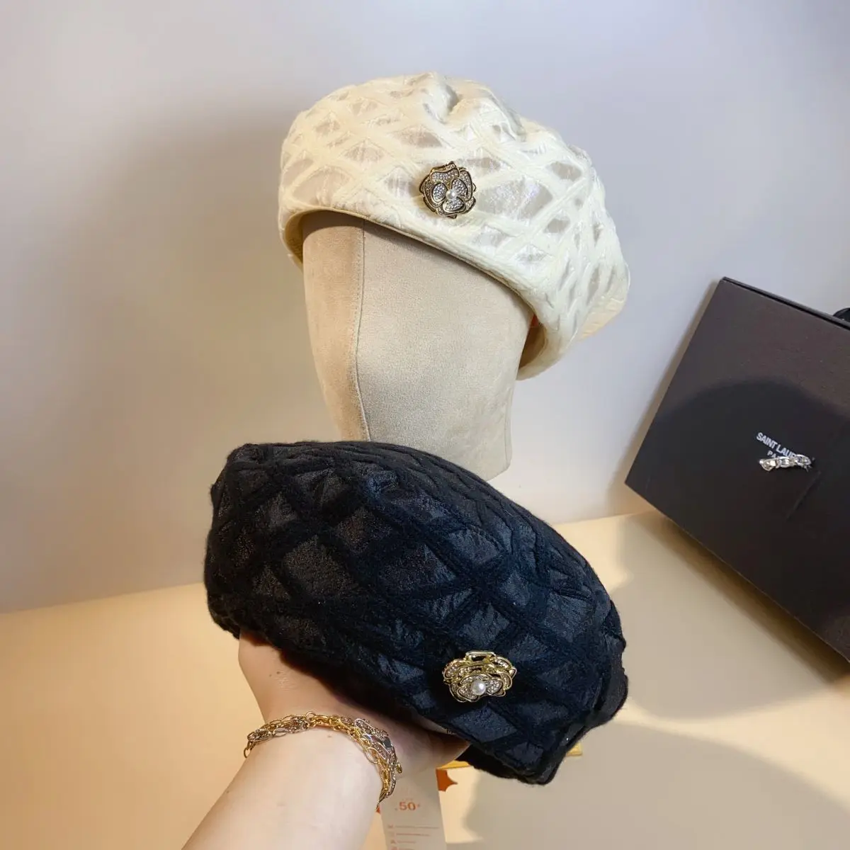 Корейский Универсальный новый весенне-осенний черный и белый бриллиантовый