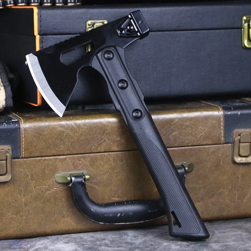 Черный тактический топор Dehong для кемпинга многофункциональный Топор с ручкой из