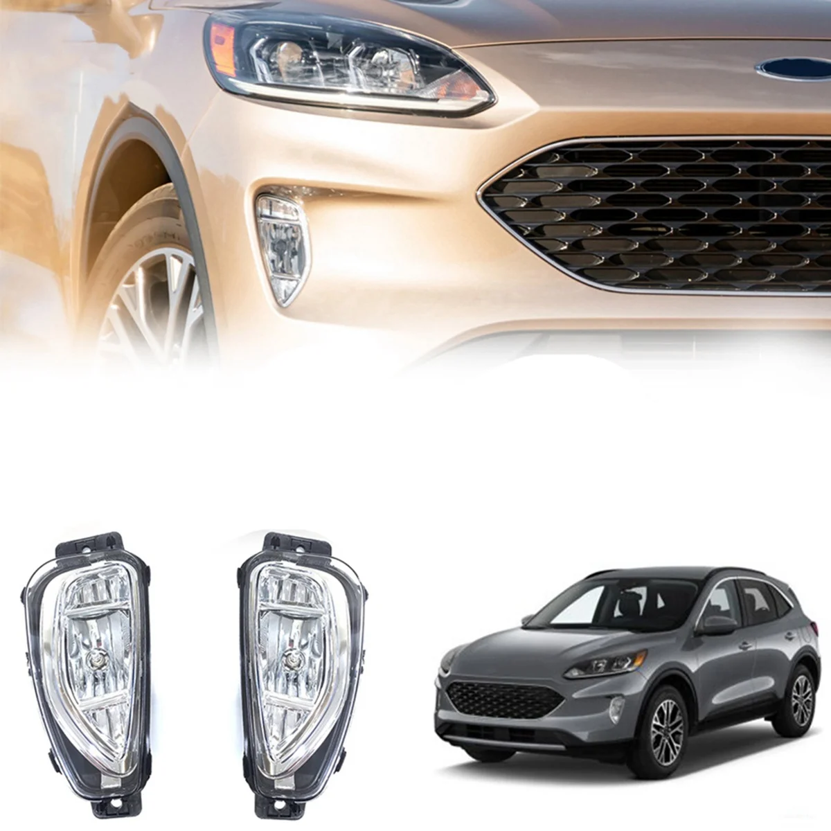 Передняя противотуманная фара в сборе для переднего бампера Ford Escape 2021 2022