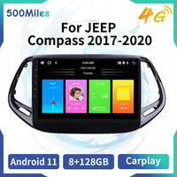 Android 2 Din Car Radio Stereo for JEEP Compass 2017-2020 Car GPS Navigation Multimedia Player Autoradio Audio Auto Head Unit