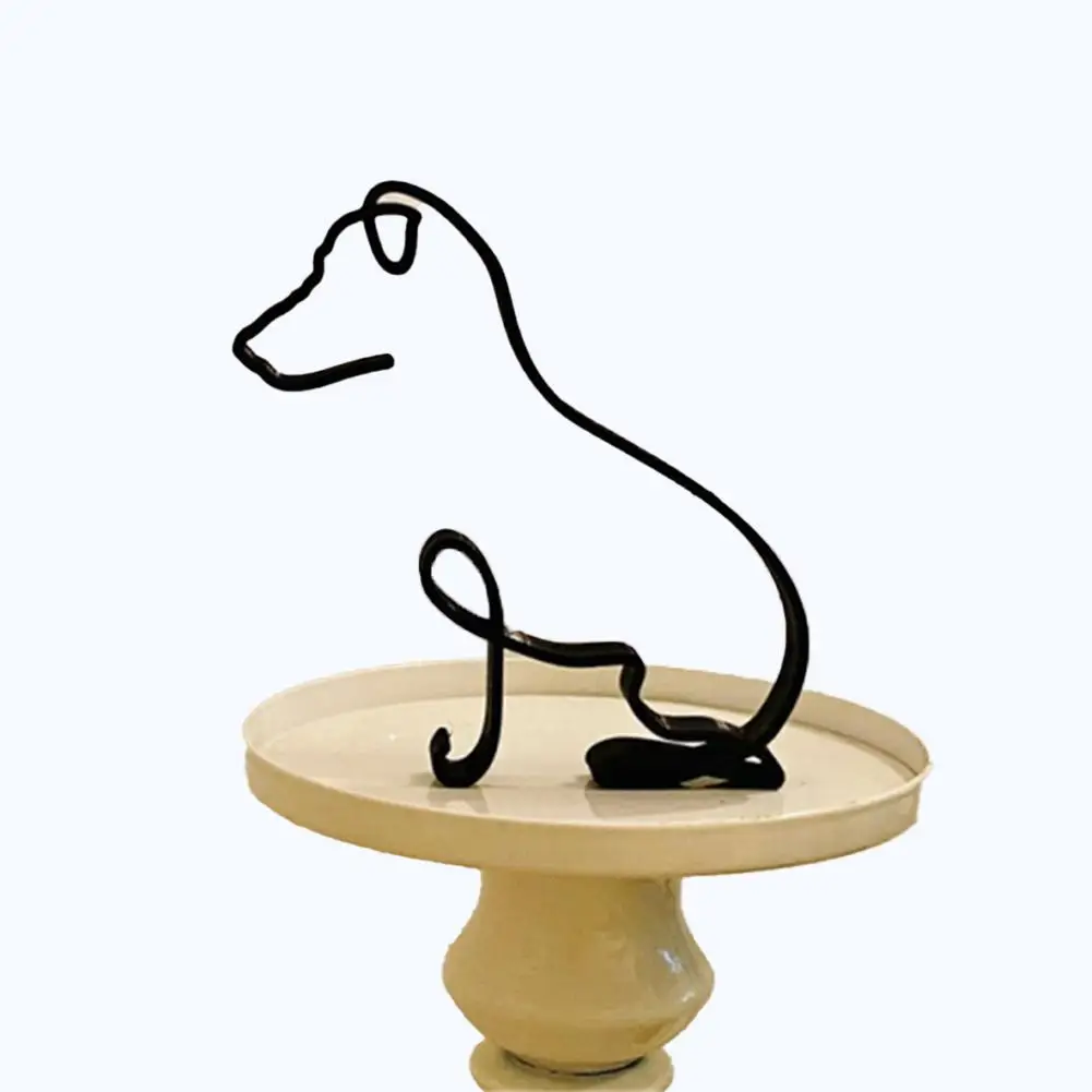 

Abstract Simple Minimalist Metal Dog Art Sculpture Decoration Ornament Wall Art Home Office Desktop Modern Art Creative Decors