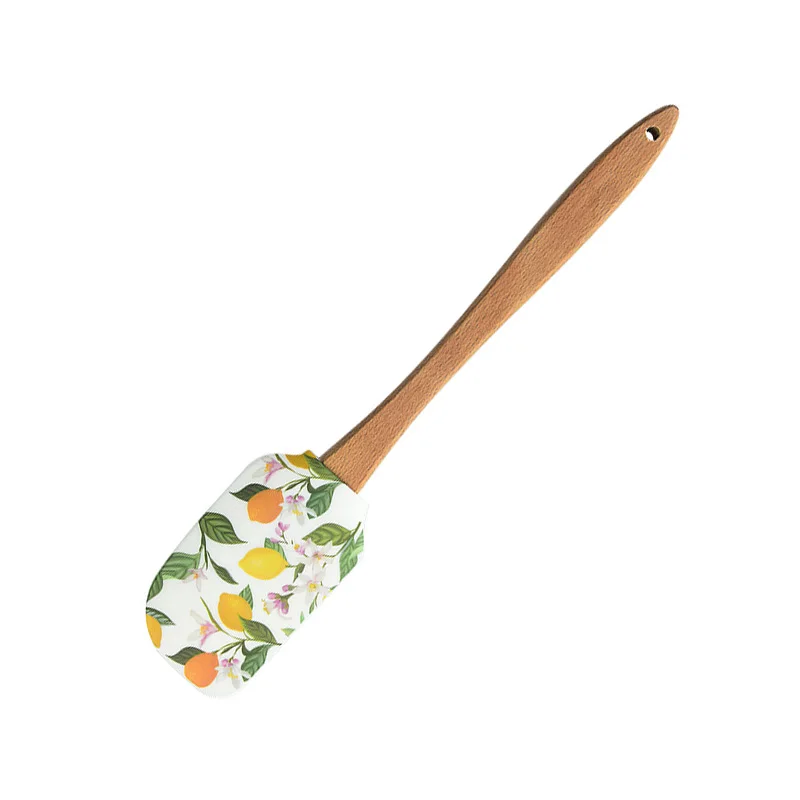 

MEXQCH Силиконовый скребок для торта с цветочным принтом