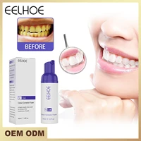 eelhoe teeth cleansing stains removes breath freshen teeth whitening mousse oral hygiene mousse foam portable travel toothpaste