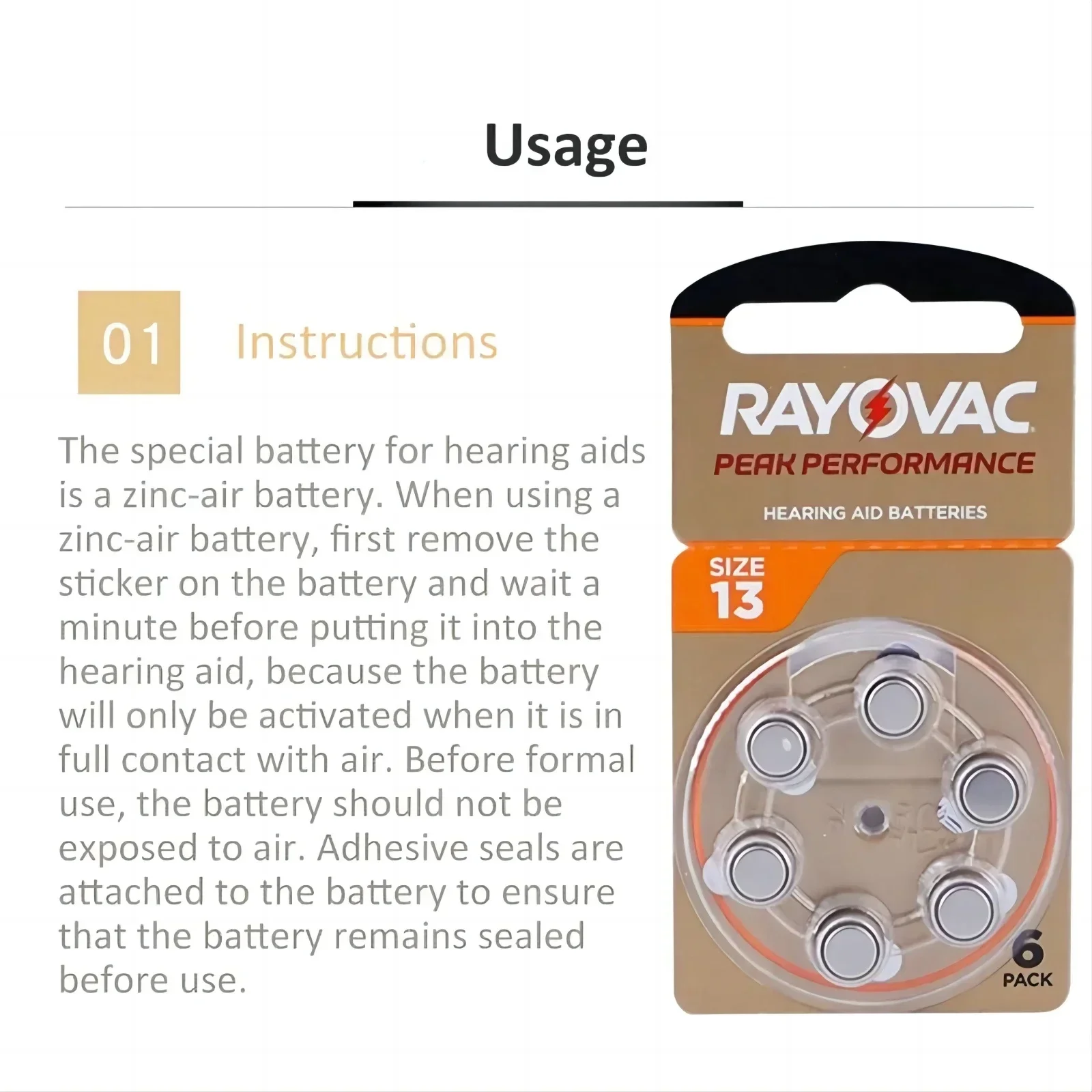 6-60 шт. A13 аккумуляторы для слухового аппарата Zinc Air Rayovac Peak Размер 13A 13 P13 PR48 аккумулятор для слухового аппарата для слухового аппарата BTE CIC RIC OE (art.: 3920cc0faf7df) - 3920cc0faf7df