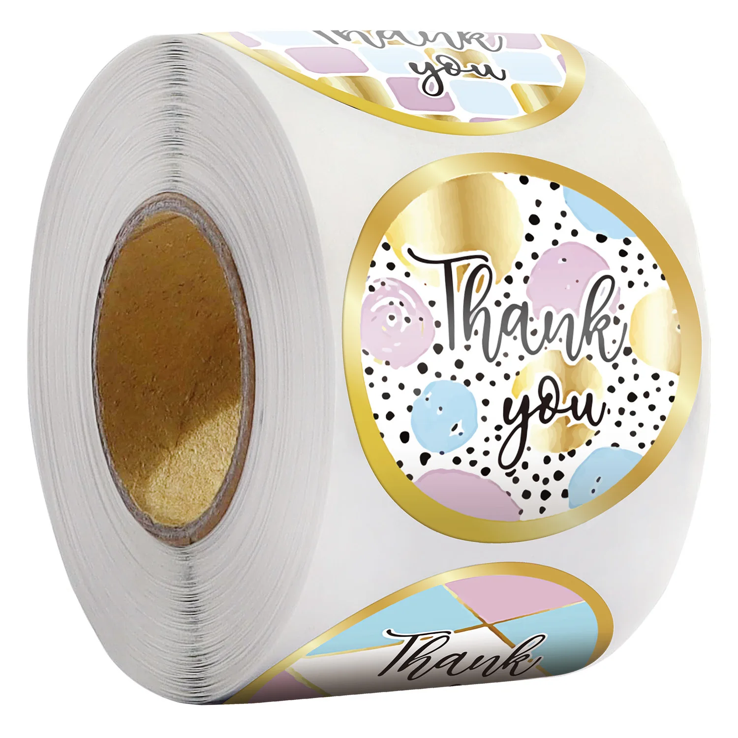 500 наклейка с надписью Thank You оболочка печатью рисунком в виде РОЗОВОГО СЕРДЦА