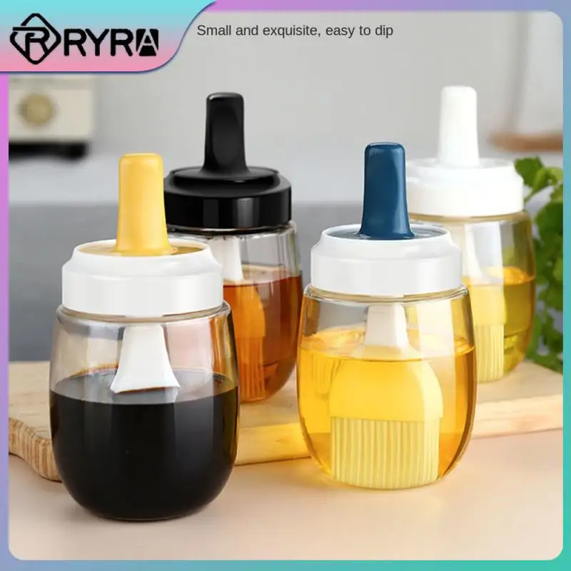 Integrated Oil Brush Bottle High Permeability Materials Heat-resistant Silicone Oil Brush High Borosilicate Glass Safe