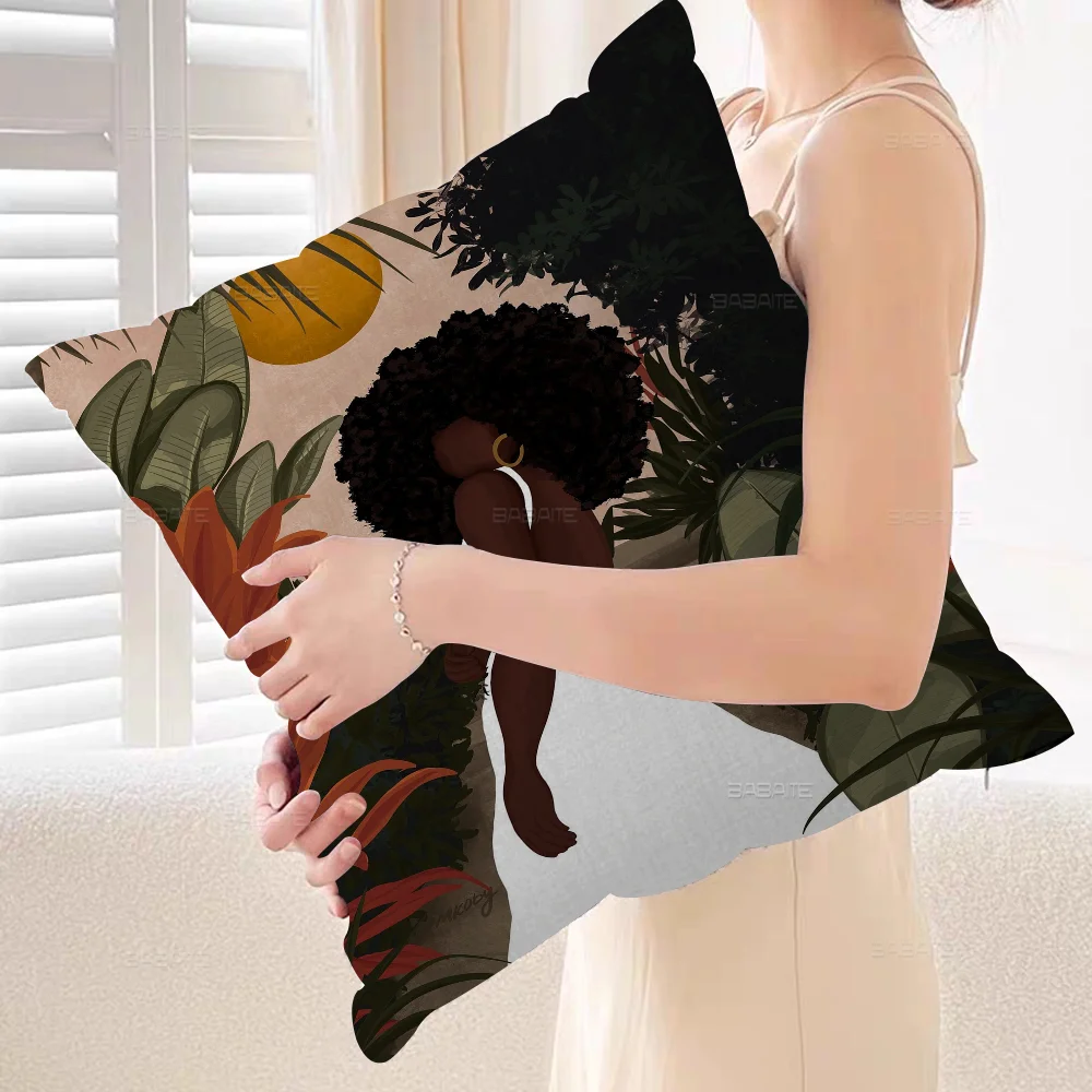 African W-Women Stitch Lucky Dragon Pillow Cover Sofa Cushion Home Room Decoration Children Gift