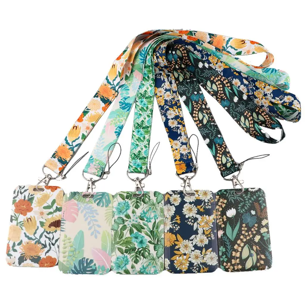 

Plants Neck Strap Lanyard for keys ID Card Gym Mobile Phone Charm Straps USB badge Holder DIY Hang Rope Lariat New Lanyard Set