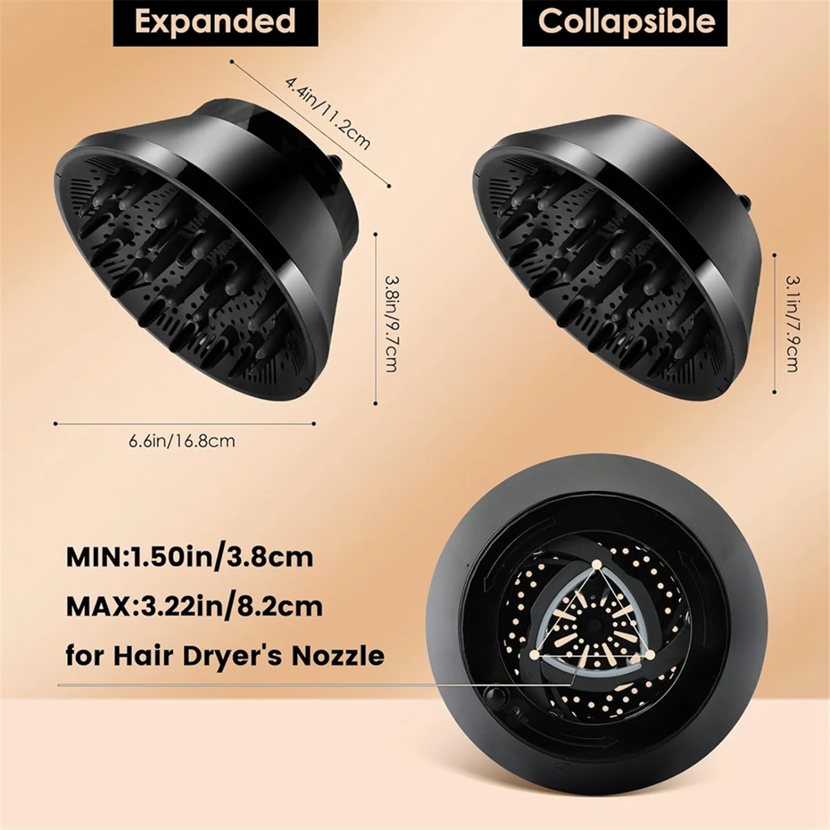 Диффузор для фена универсальный диффузор волос насадка тонкой толстой вьющейся