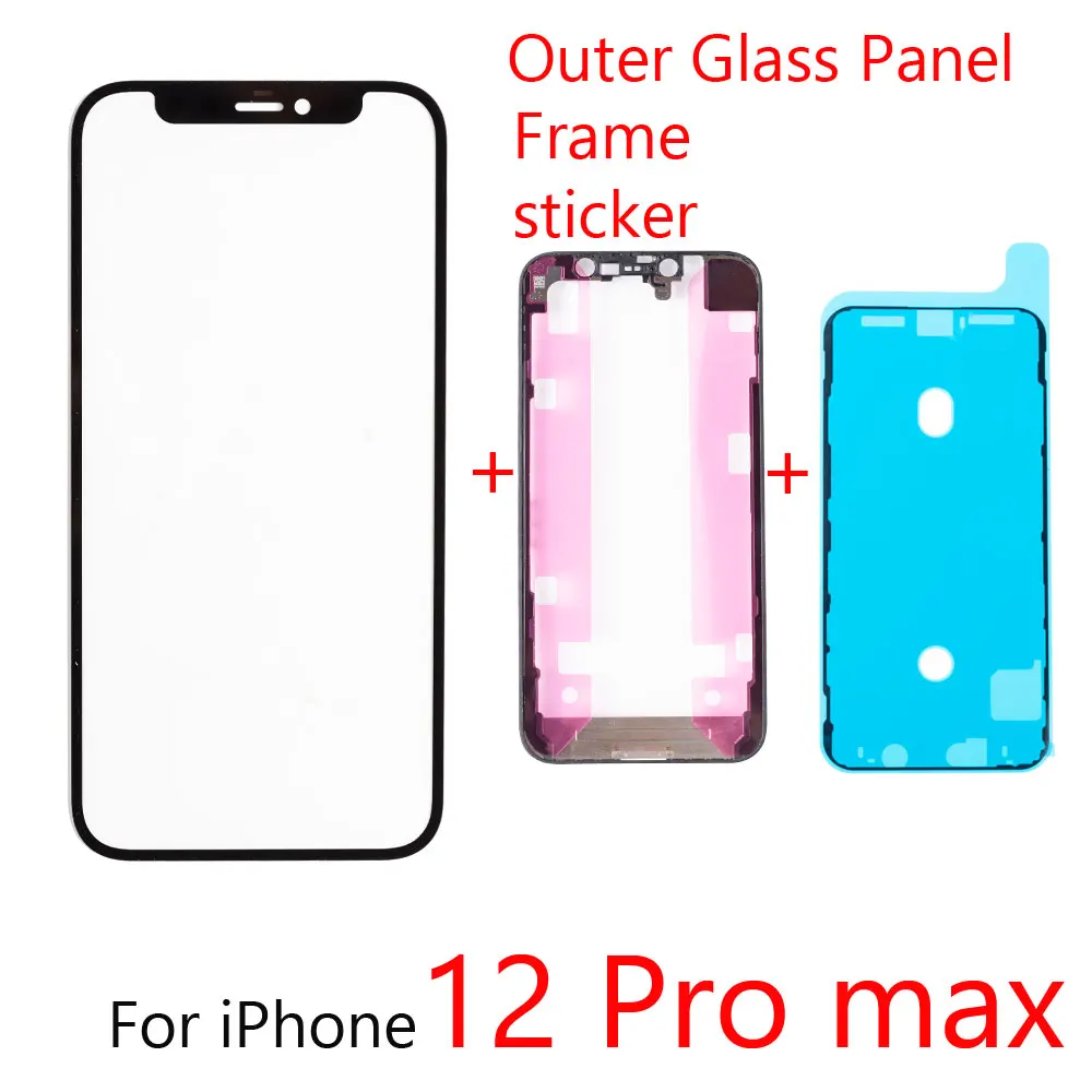 Защитное стекло для фронтального экрана OCA Рамка iPhone 11 Pro X XS 12 Max Xr сменная клейкая